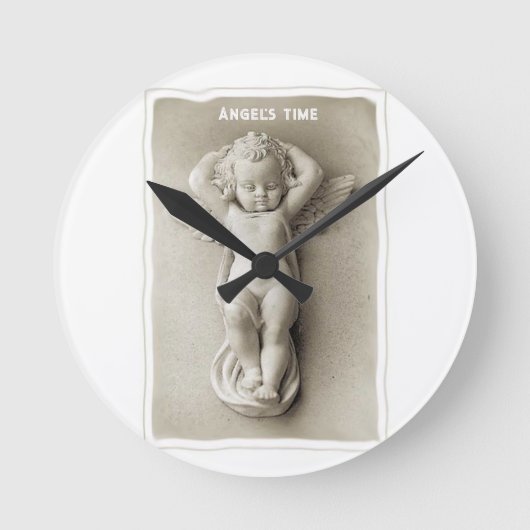 Baby Angel Clock Ronde Klok (Voorkant)