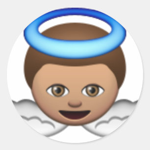 baby angel emoji Halo liefde Ronde Sticker