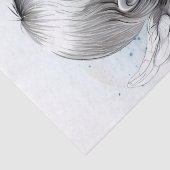 Baby Angel en Teddy Bear Waterverf Tissuepapier (Detail)