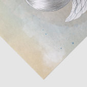 Baby Angel en Teddy Bear Waterverf Tissuepapier (Detail)