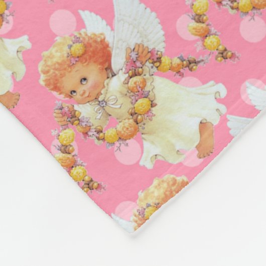 Baby Angel girl fleece deken nummer vijf (Hoek)