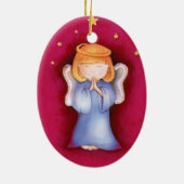 Baby angel kerstrood ornament eigen foto (Achterkant)