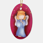Baby angel kerstrood ornament eigen foto (Links)