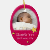 Baby angel kerstrood ornament eigen foto (Achterkant)