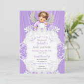Baby Angel Lavender Silver Light Skin Tone Kaart (Staand voorkant)