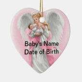 Baby Angel (Meisje) Heart Ornament (Rechts)