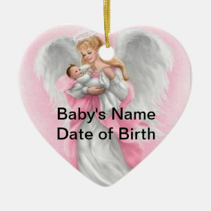 Baby Angel (Meisje) Heart Ornament
