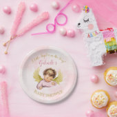 Baby Angel Meisje Roze Goud Kleine Engel Op Haar W Papieren Bordje (Feest)