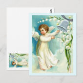 Baby Angel met Blue Bell Briefkaart (Voorkant / Achterkant)