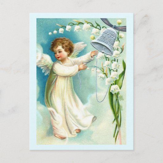 Baby Angel met Blue Bell Briefkaart (Voorkant)