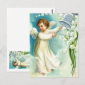 Baby Angel met Blue Bell Briefkaart (Voorkant / Achterkant)