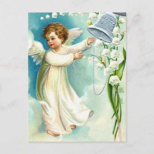 Baby Angel met Blue Bell Briefkaart (Voorkant)