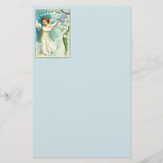 Baby Angel met Blue Bell Briefpapier (Voorkant)