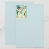 Baby Angel met Blue Bell Briefpapier (Voorkant / Achterkant)