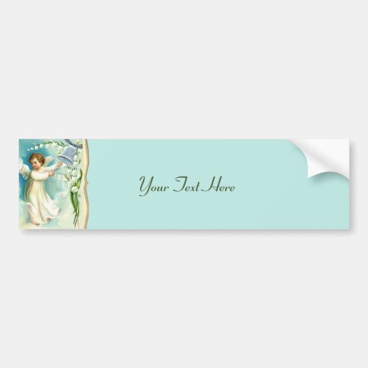 Baby Angel met Blue Bell Bumpersticker (Voorkant)