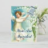 Baby Angel met Blue Bell Kaart (Staand voorkant)