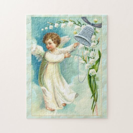 Baby Angel met Blue Bell Legpuzzel (Verticaal)