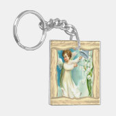 Baby Angel met Blue Bell Sleutelhanger (Voorkant Links)