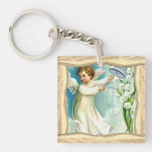 Baby Angel met Blue Bell Sleutelhanger