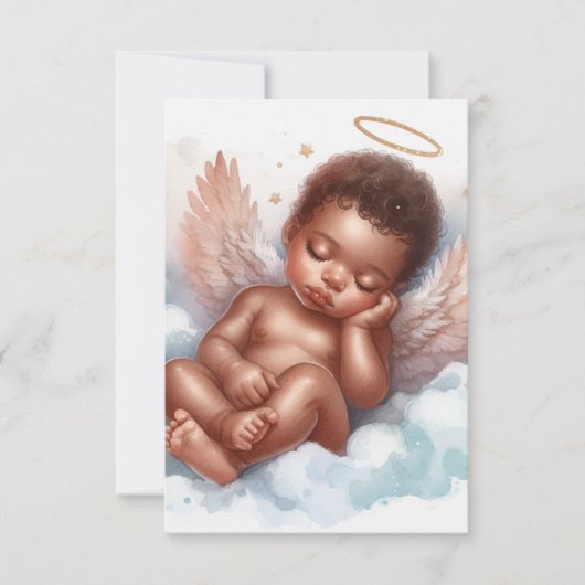 Baby Angel pasgeboren Kaart (Voorkant)