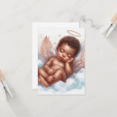 Baby Angel pasgeboren Kaart (Voorkant / Achterkant in situ)