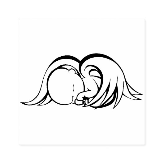 Baby Angel Rubber Stamp Rubberstempel (Afrduk)