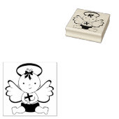 Baby Angel Rubberstempel (Gestempeld)