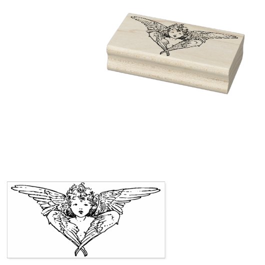 Baby Angel Rubberstempel (Gestempeld)