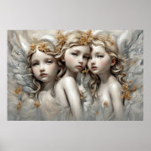 Baby Angel Sisters Modern Art Poster (Voorkant)