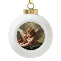 Baby Angel Snowflake ingelijst Ornament