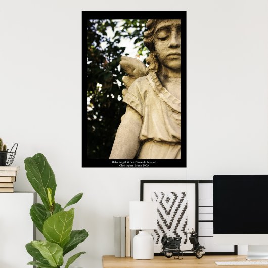 Baby Angel Statue Poster (Thuiskantoor)