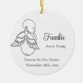 Baby Angel-verliesgedenkteken Keramisch Ornament (Voorkant)
