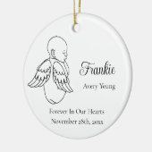 Baby Angel-verliesgedenkteken Keramisch Ornament (Links)