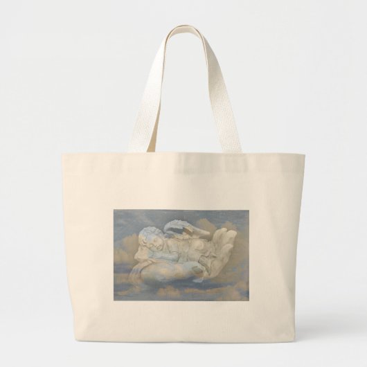Baby Angel Wings slaapt in Gods hand Grote Tote Bag (Voorkant)