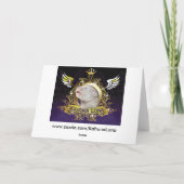 Baby Angel Wings slaapt in Gods hand Kaart (Achterkant)