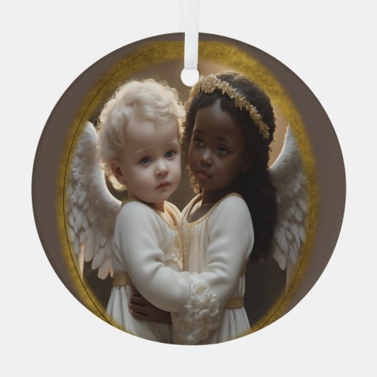 Baby Angels Glas Ornament (Achterkant)