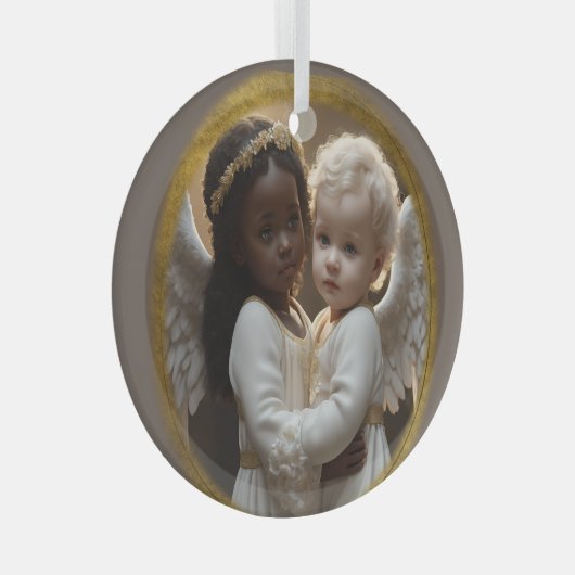 Baby Angels Glas Ornament (Voorkant Rechts)