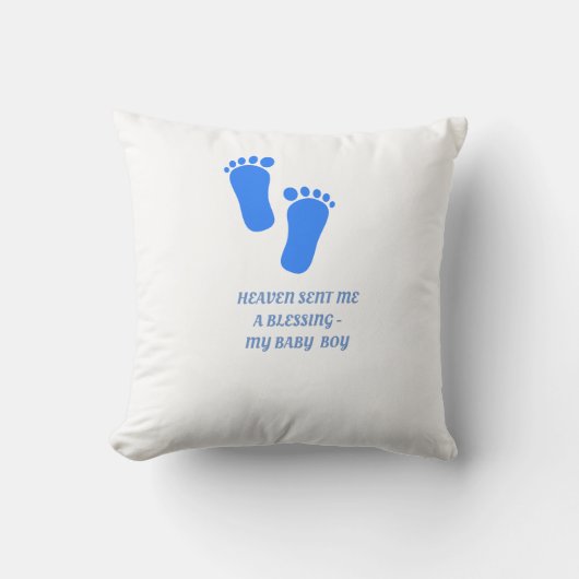 Baby Angels Heaven Sent Boy Pillow Kussen (Voorkant)