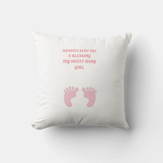 Baby Angels Heaven Sent Pillow-Girl Kussen (Voorkant)