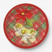 Baby Angels kerstBorden dansen Papieren Bordje (Voorkant)