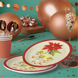 Baby Angels kerstBorden dansen Papieren Bordje