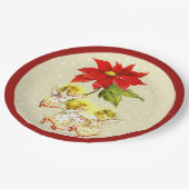 Baby Angels kerstBorden dansen Papieren Bordje (Gekanteld)