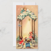 Baby Angels Kerststal Feestdagenkaart (Voorkant)