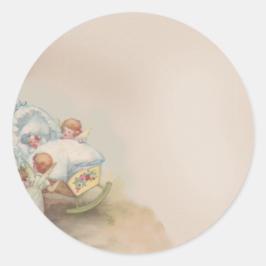Baby Angels Ronde Sticker (Voorkant)