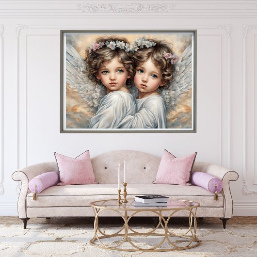 Baby Angels Sisters Modern Kunst Poster