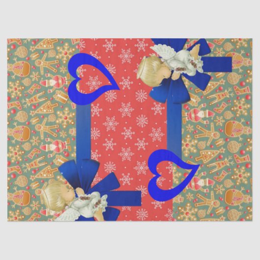 Baby Angels voor kersttissue Tissuepapier (Voorkant)