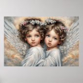 Baby Angels Zusters Modern Art Poster (Voorkant)