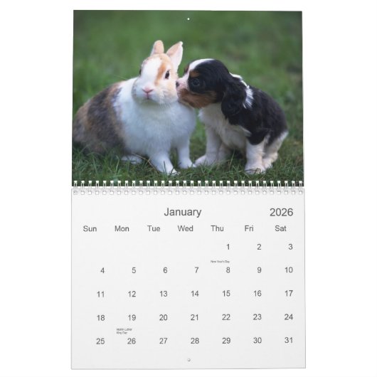 Baby Animal Agenda Kalender (Jan 2026)
