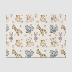 Baby Animal Elephant Pig Duck Giraffe Tissue Paper Tissuepapier