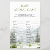 Baby Animal Game Adventure Mountain Baby shower Flyer (Voorkant)